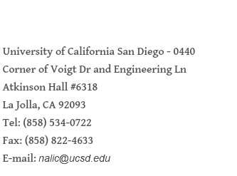  NIKOLA ALIC Research Scientist University of California San Diego - 0440 Corner of Voigt Dr and Engineering Ln Atkinson Hall #6318 La Jolla, CA 92093 Tel: (858) 534-0722 Fax: (858) 822-4633 E-mail: nalic@ucsd.edu